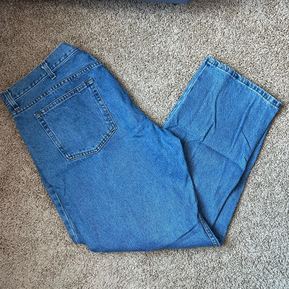 Men’s George Medium Wash Regular Fit Straight Leg Denim Jeans Size 42x32 |C64 - Picture 7 of 16
